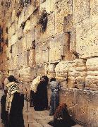 The Wailing Wall, Jerusalem Gustav Bauernfeind